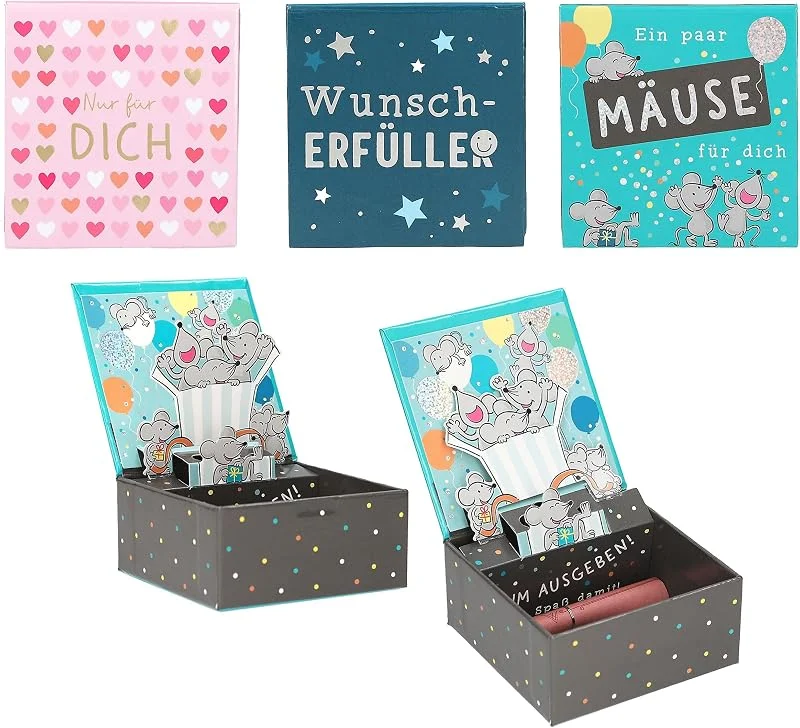 Besuche den Depesche-Store Depesche, WUNSCHERFÜLLER Pop Up Box für Geldgeschenke, 3D Geschenkbox mit Magnetverschluss, für Gutscheine & Geld, 1 Stück, Design zufällig, ideal für Geburtstag Hochzeit Weihnachten — Geschenkverpackung