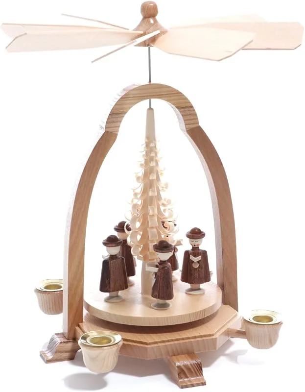 Besuche den Rudolphs Schatzkiste-Store Rudolphs Schatzkiste Pyramide Kurrende BxHxT ca 17x25x17 cm NEU Weihnachtspyramide Holzpyramide für Kerzen Tischpyramide — Weihnachtsdeko