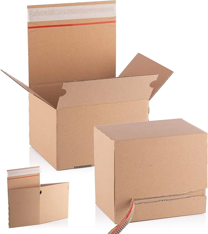 Besuche den WPTrading-Store 10 Stück Automatik-Faltkarton (selbstklebend) 1-wellig 160 x 130 x 70 mm Wellpappe Braun - automatischer Versandkarton Warensendung, Paket & Päckchen klein (S) - Karton-Versand-Kartonage — Geschenkverpackung