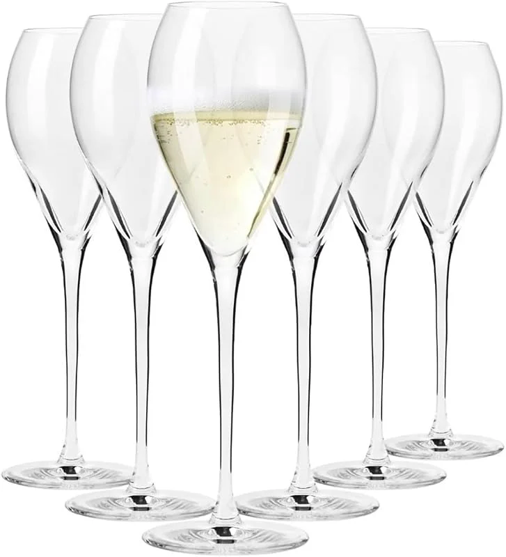 Besuche den Krosno-Store KROSNO Prosecco-Gläser 6er Set, 240 ml, Divine Kollektion — Wein und Festtafel