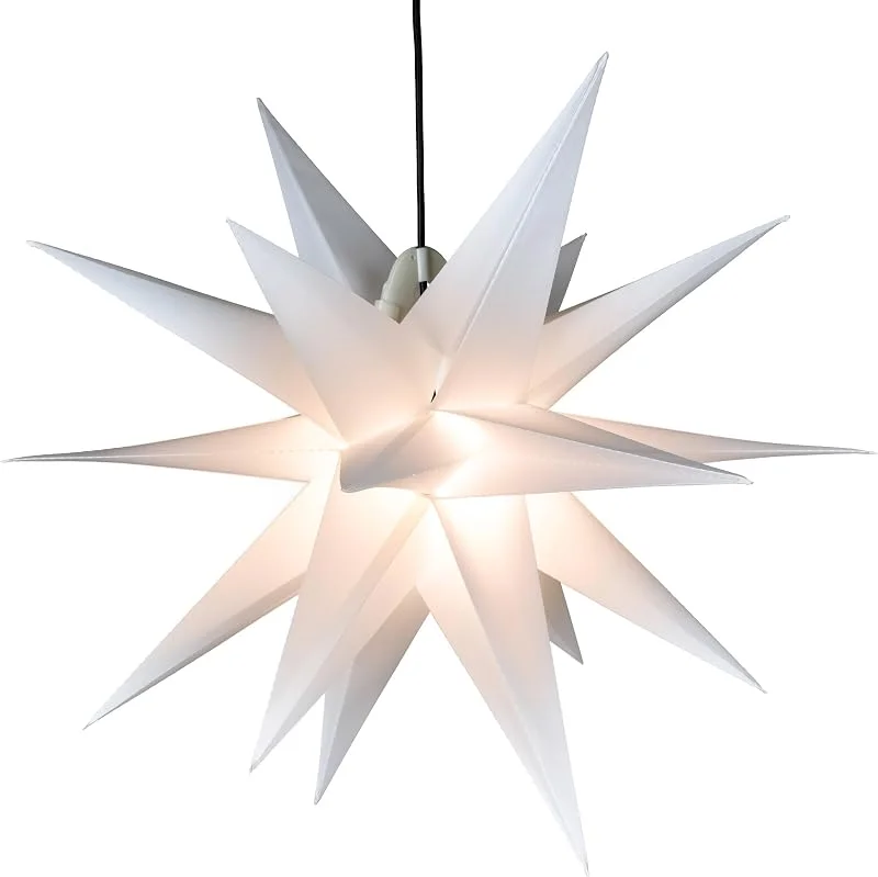 Besuche den Nipach GmbH-Store NIPACH Weihnachts-Stern „CASSIOPEIA“ Weiß - 1 LED Leuchtfarbe: Warm Weiß — Weihnachtsdeko