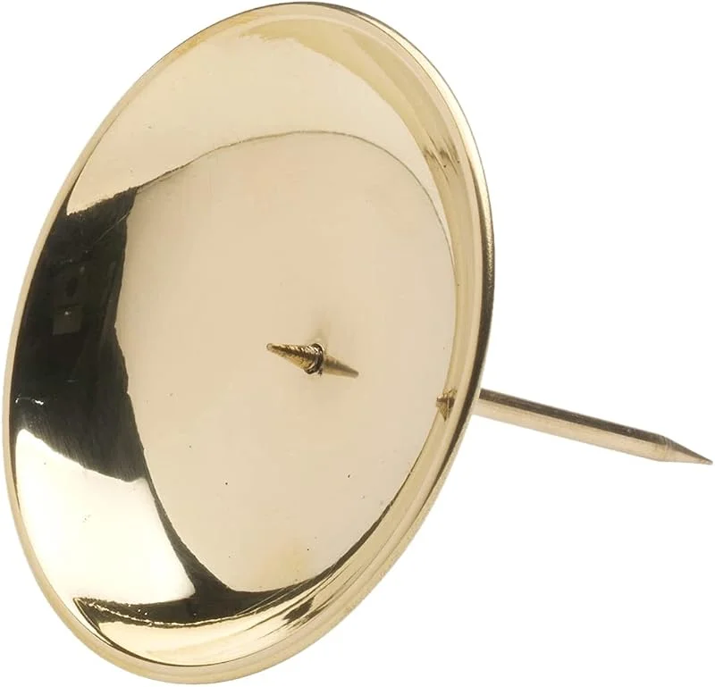 Besuche den NKlaus-Store NKlaus Adventskranz-Kerzenhalter mit Dorn, Ø8cm, Messing Gold — Advent und Tisch