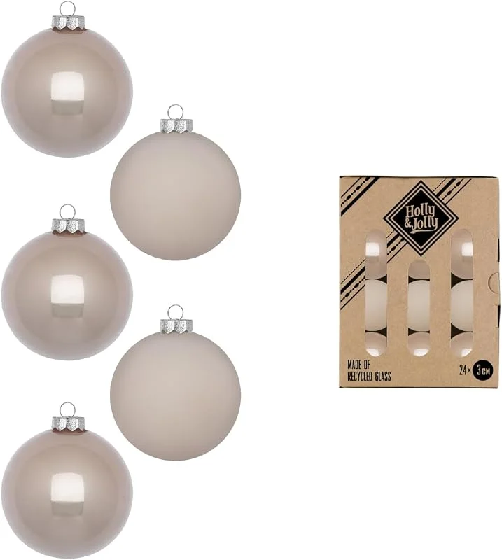 Marke: Holly & Jolly Holly & Jolly - Weihnachtskugeln Fine Alabaster, 24 Stück — Weihnachtsdeko