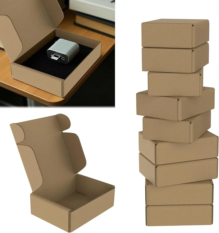 Besuche den UISEBRT-Store UISEBRT 20 Stück Verpackungskartons, Faltschachtel aus Wellpappe für Warensendung, Geschenkbox, Braun Maxibriefkarton, Dokumentenbox für den Versand von Kleinen Waren Postkarton(15x10x4cm) — Geschenkverpackung