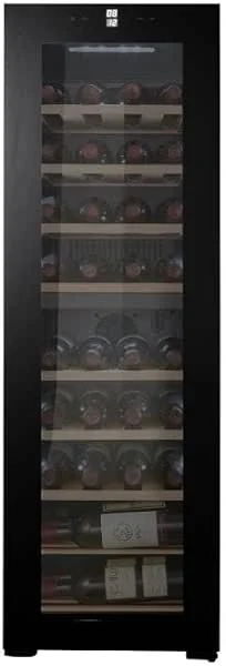 Besuche den Cavin-Store CAVIN Freistehender Weinkühlschrank - Northern Collection 39 Black, Zwei Temperaturzonen 5 bis 18°C, Kompressorkühlung, Kapazität 39 Flaschen, 2 Zonen, UV-geschützte Glastür, Holzregalböden — Wein und Festtafel
