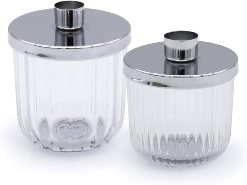 Besuche den Spetebo-Store Metall Kerzenhalter mit Deko Glas, 2er Set, Silber — Kerzenlicht Abendessen