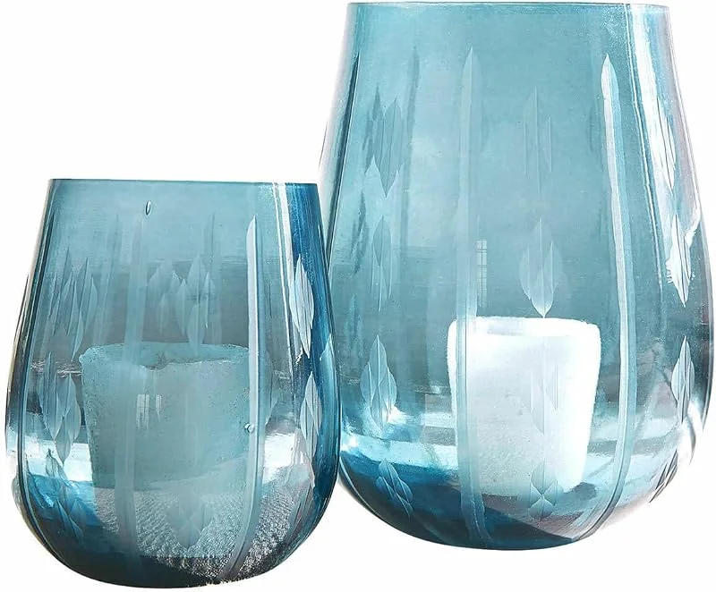 Besuche den Loberon-Store LOBERON Windlicht 2er Set Danisar, blau — Kerzenlicht Abendessen