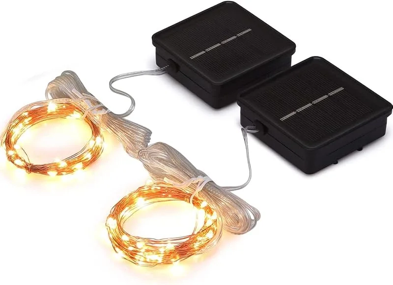 Besuche den Gartenmama-Store Solar Mini Teeny winzige Lichter, Sternen String Licht für Garten Fee, Baum, Geländer, Arbor, Zaun, 16 Fuß 50 LEDs, 2 Pack — Weihnachtsbeleuchtung