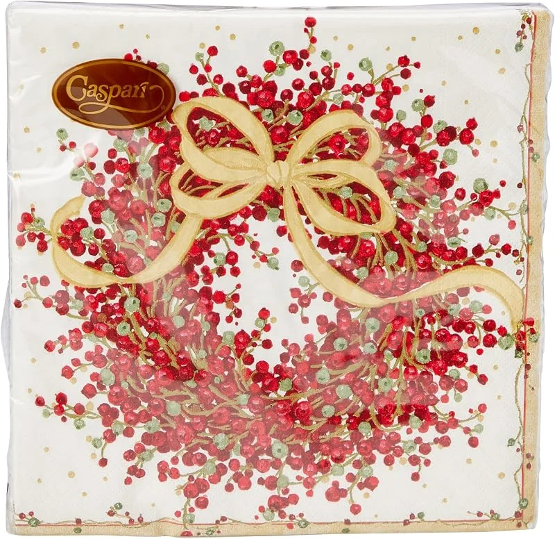 Marke: Caspari Caspari 8070D Papierservietten dreilagig, 20 Stück, 40 x 40 cm, Pepperberry — Advent und Tisch
