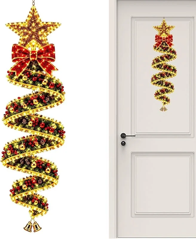 Marke: Generisch Weihnachtsbeleuchtung für draußen spiralförmig hängende Leuchtdeko