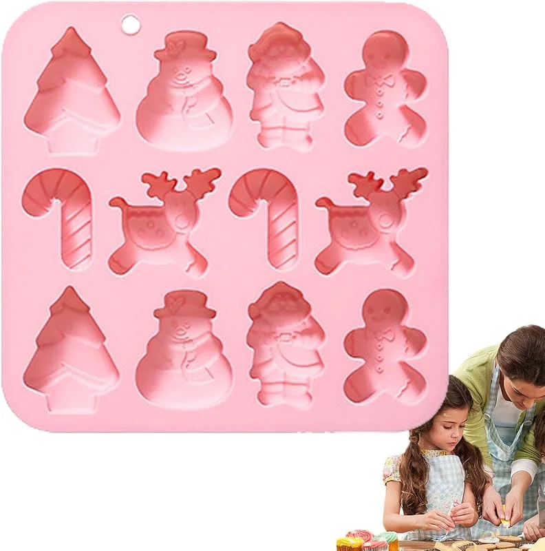 Marke: Generic Weihnachtsformen Niedlicher Weihnachtsmann Mit 12 Kavitäten Backwerkzeug — Weihnachtskueche