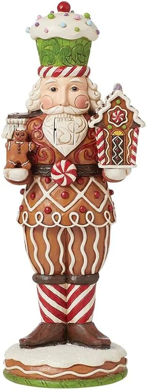 Marke: Enesco Enesco Jim Shore Heartwood Creek Lebkuchen-Nussknacker-Figur, 23 cm, Mehrfarbig — Weihnachtsdeko