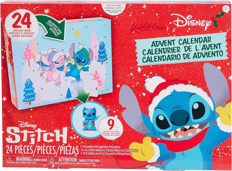 Besuche den Just Play-Store Just Play Disney Stitch-Adventskalender, 24-teilig, 3, 8 cm große Sammelfiguren, Spielzeug für Kinder, Mädchen und Jungen ab 5 Jahren — Advent und Tisch