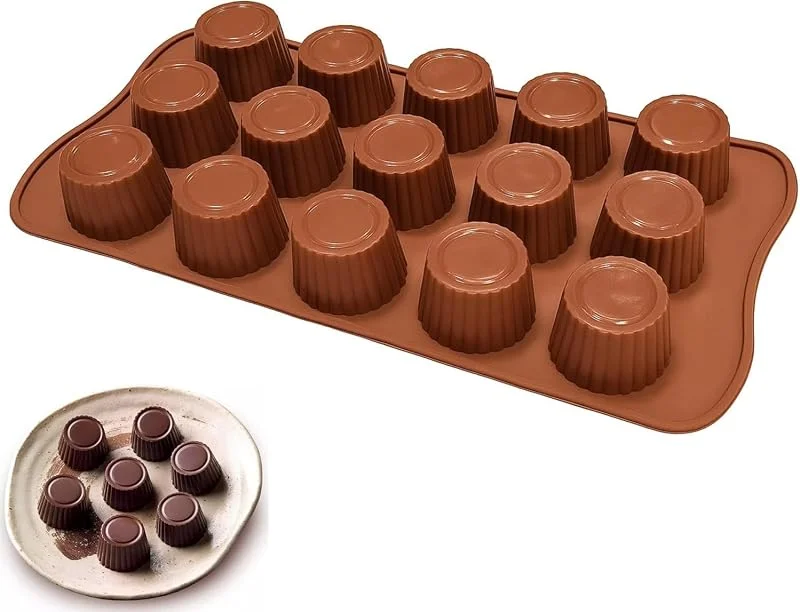 Marke: PARENCE PARENCE.- Silikonform mit 15 Kavitäten für Pralinen, Bonbons und Pralinen – antihaftbeschichtet, wiederverwendbar und leicht zu entformen – beständig bis -40°C bis +230°C – 21 x 10, 5 cm — Weihnachtskueche