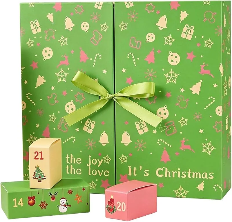 Marke: Generisch Christmas Planner Box, 24 Day Countdown Calendar Containers, Holiday Candy — Advent und Tisch