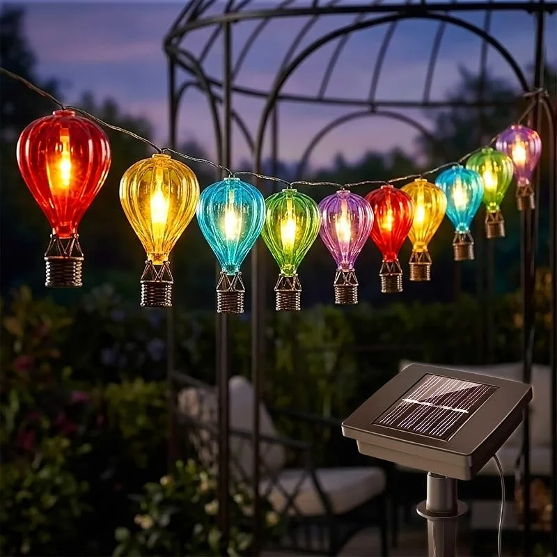 Besuche den Spetebo-Store Solar Lichterkette Heißluftballons 10 bunte - 430 cm - Party Lichterkette — Weihnachtsbeleuchtung