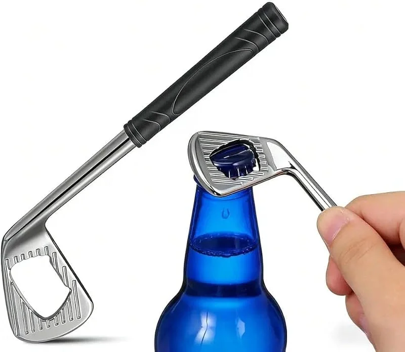 Marke: AYZDJ Flaschenöffner im Golfschläger-Design – Neuheit im Golf-Design, Metall-Flaschenöffner für Bier & Limonaden, Einzigartige Golf-Geschenke für Männer, Geschenke für Golfer, Lustiges & praktisches — Wein und Festtafel