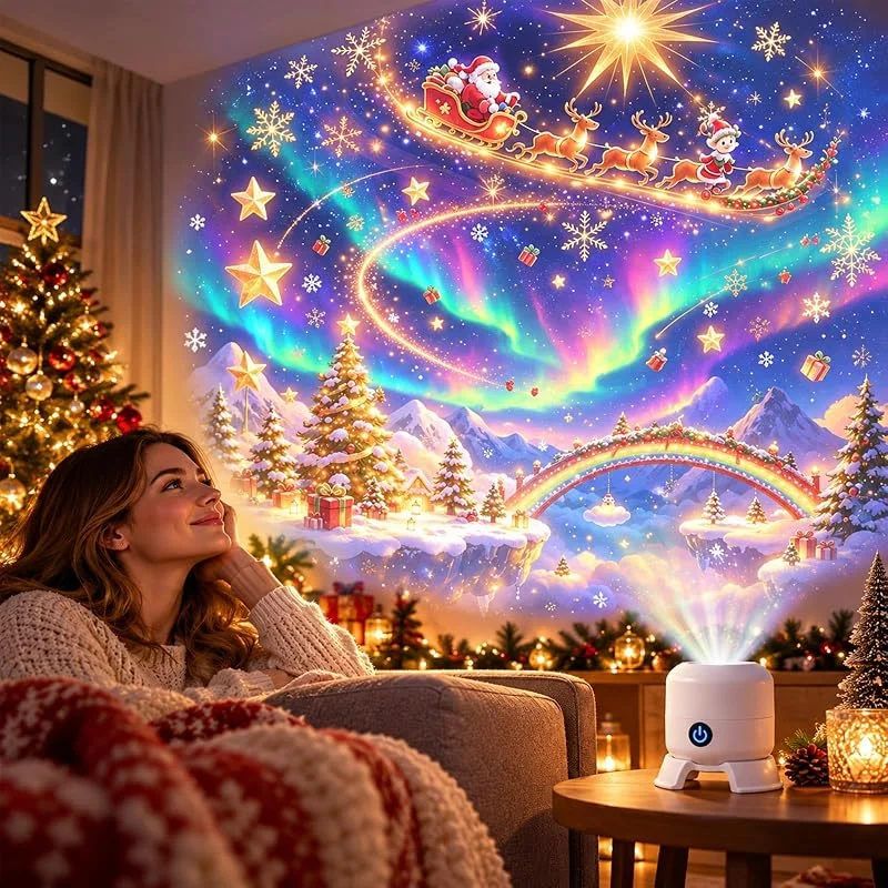 Marke: Generic Christmas Projector, Projektor Weihnachten Innen Weihnachtsdeko, Weihnachtsprojektor Indoor, Merry Glow Christmas Projector Light, USB Led Projektionslampe Weihnachten, Weihnachtslicht Projektor, A19 — Weihnachtsbeleuchtung