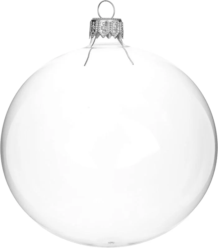 Besuche den SIKORA-Store SIKORA Essentials Klassische Christbaumkugeln aus Glas - klar - 6 Farben 3 Größen Premium Qualität, Farbe:Klar Glas 4er Set, Höhe in cm:10 cm — Weihnachtsdeko