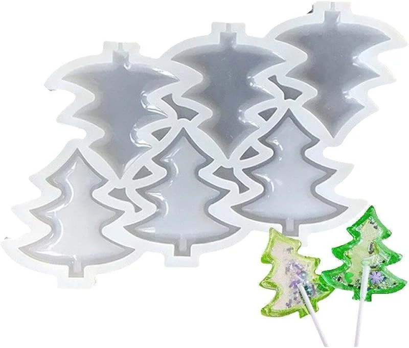 Marke: Generic Weihnachten Silikon Lollipop Formen Süßigkeiten Formen Schokolade Lollypop Sauger Form Weihnachtsbaum Silikon Fondantformen Für Weihnachtsfeiern — Weihnachtskueche