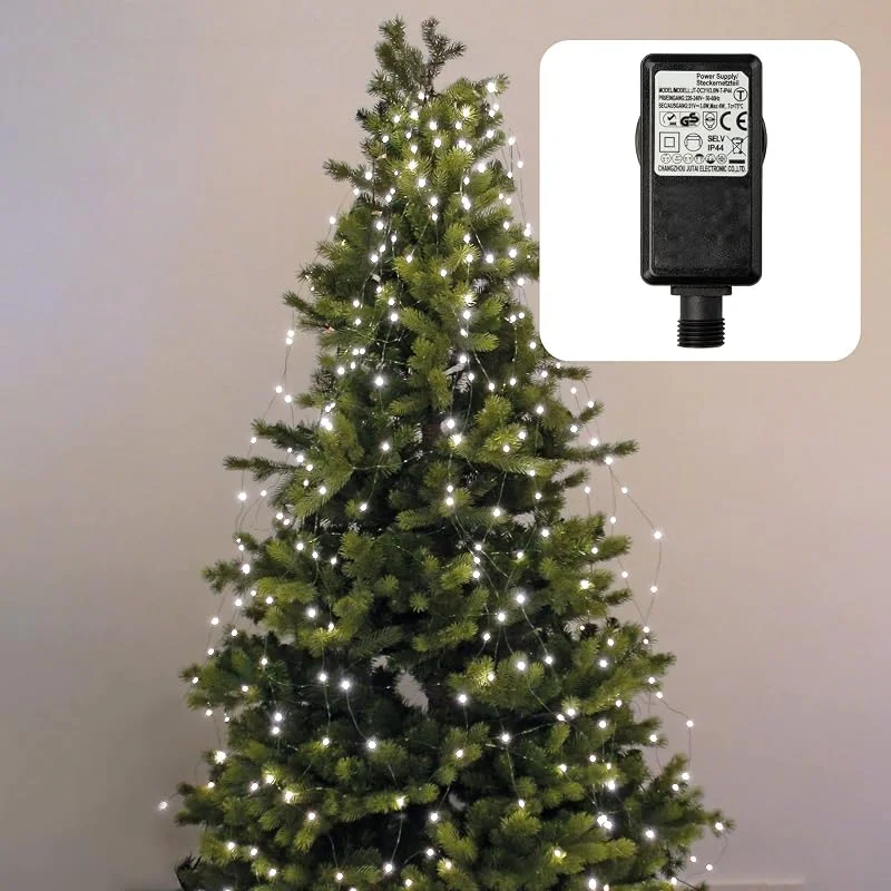 Besuche den hellum-Store hellum Christbaumbeleuchtung mit Ring, 12 LED Stränge, außen mit Stecker — Weihnachtsbeleuchtung