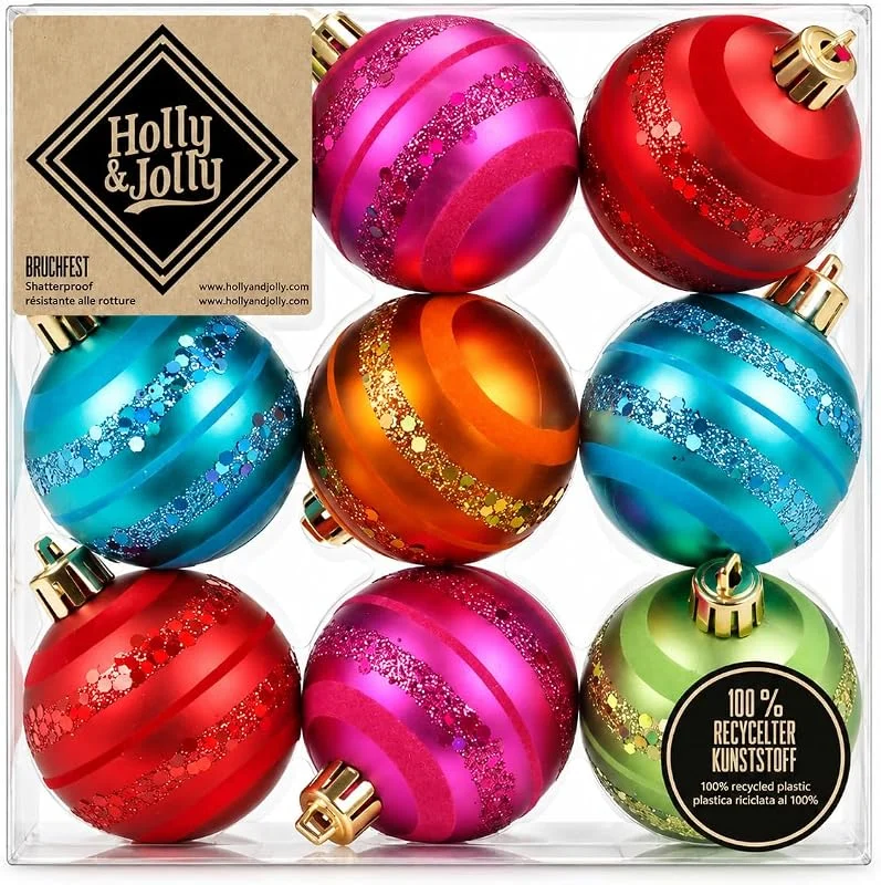 Besuche den Holly & Jolly-Store Holly & Jolly - Verzierte Weihnachtskugeln Mille Fiori, 9 Stück — Weihnachtsdeko