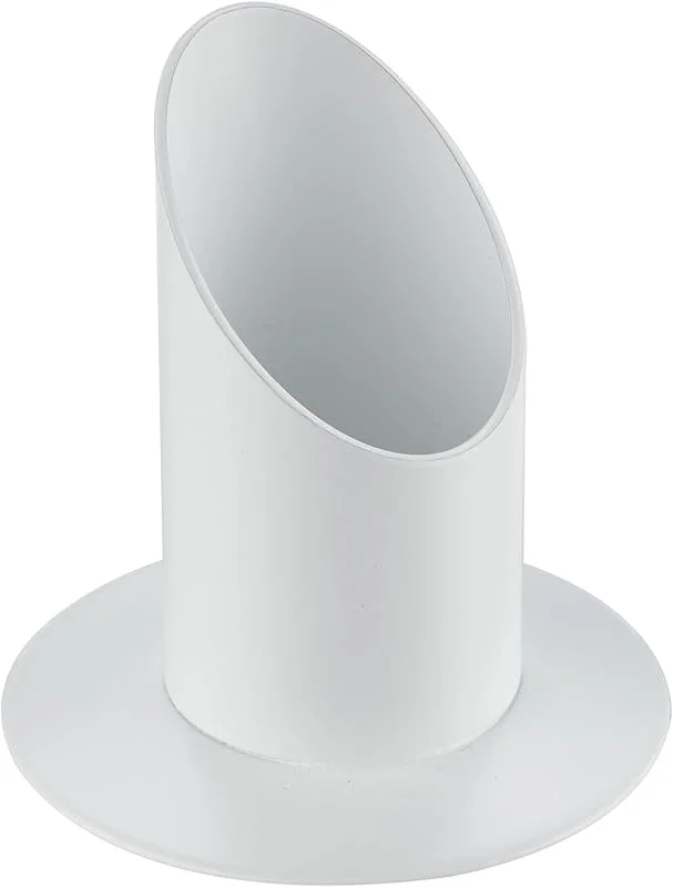 Besuche den Rayher-Store Rayher Kerzenhalter, aus Metall, ideal für Stabkerzen, Stumpenkerzen, Tafelkerzen Taufkerzen und Kommunionkerzen - Kerzenständer, Kerzenleuchter, ø 40 mm, weiß matt — Kerzenlicht Abendessen