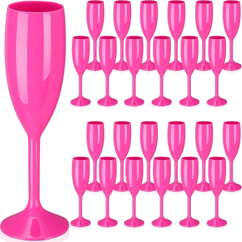 Marke: Maxcheck Maxcheck Champagnerflöten, Acryl, Toast-Trinkflöte, Kelch, Champagnerbecher, 170 ml, Kunststoff, Champagnergläser für Hochzeit, Geburtstag, Party, Hochzeit, Junggesellinnenabschied, Jahrestag, Hot — Wein und Festtafel