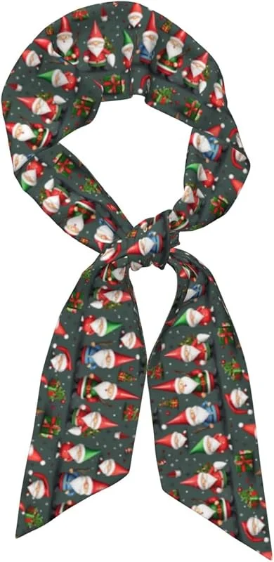 Marke: ZYJHYY Lustiger Weihnachts-Schal mit Zwergen-Druck, Sommerschal, kühlendes Bandana, Halswickel, Schal, Gürtel — Weihnachtsmode