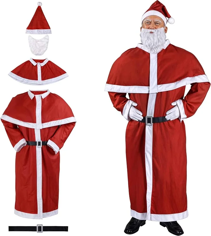 Besuche den Deuba-Store DETEX® Weihnachtsmann Kostüm 5-teilig Erwachsene, Einheitsgröße M-XXL — Weihnachtsmode