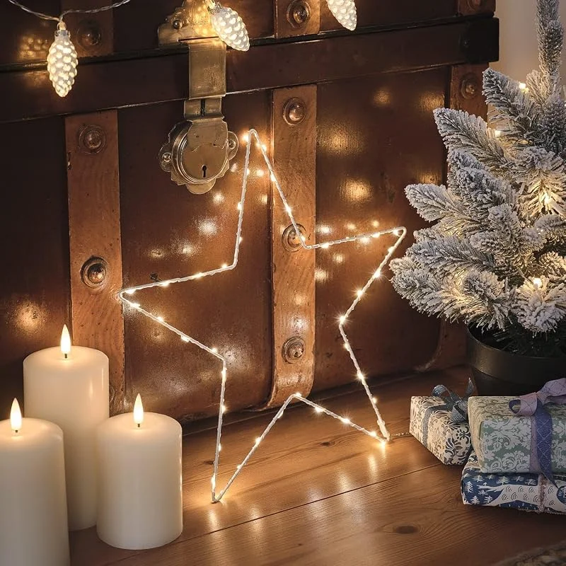 Besuche den Lights4fun-Store Lights4fun LED Stern Fensterbild Weihnachten Fensterdeko Timer Batteriebetrieb 35cm Leuchtsterne Kinderzimmer LED Stern Batteriebetrieben Fenster Beleuchtet Batterie — Weihnachtsbeleuchtung