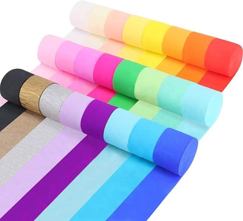 Marke: Oun Nana 24 Rollen Krepppapier-Luftschlangen, 24 Farben, Regenbogen-Pastell-Luftschlangen, Partyzubehör für Geburtstagsparty, Babyparty, Regenbogen-DIY, Weihnachten, Halloween, Hochzeitszeremonie, verschiedene — Geschenkverpackung
