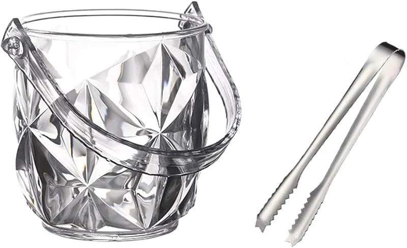 Marke: Lijiaxiuyc-101 eiskübel Acryl-Eiskübel for Partys, 1, 2 l, transparenter Weinkübel aus Kunststoff mit Zange, Flaschen-Getränkekühler, Wanne mit Griffen, Eiswürfel-Eimer, Champagner, Wein, Bier, Getränke sektkübel — Wein und Festtafel
