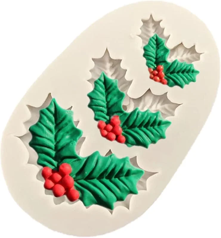 Marke: TQUXNGA Weihnachten Stechpalme Blatt Dekoration Fondant Kuchen Silikonform Schokolade Süßigkeiten Formen Kekse Gebäck Keksform Backen Weihnachten Silikonformen Für Harz — Weihnachtskueche