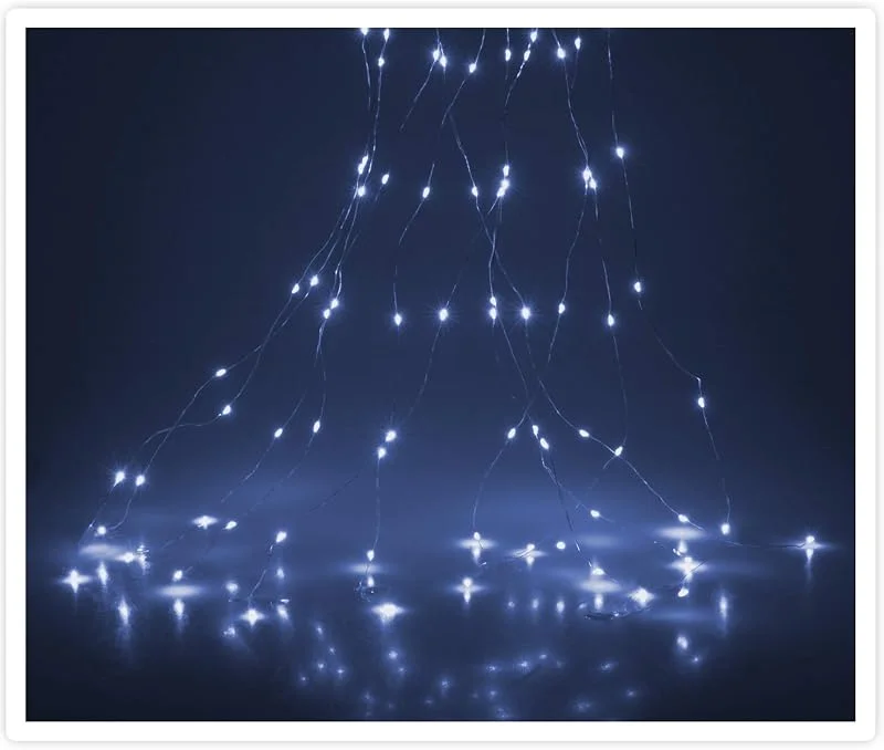 Besuche den Vanorell-Store 300 LED Lichterbündel kaltweiß Lichterregen LED Stränge Lichterstränge Lichterbüschel Lichterstrang Lichterkette Wasserfall innen außen — Weihnachtsbeleuchtung