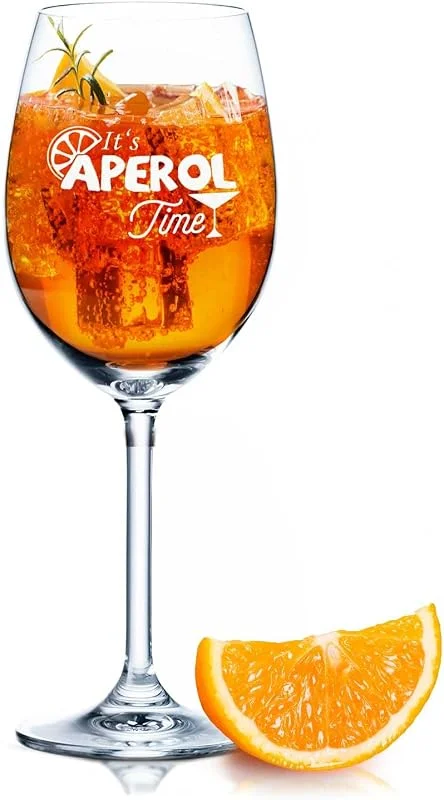 Besuche den GRAVURZEILE-Store GRAVURZEILE Aperol Glas mit Gravur - It's Aperol Time - Weinglas für Sangria, Lillet & mehr - Geschenkidee für Aperol Spritz & Cocktail Liebhaber - Graviertes Weinglas — Wein und Festtafel