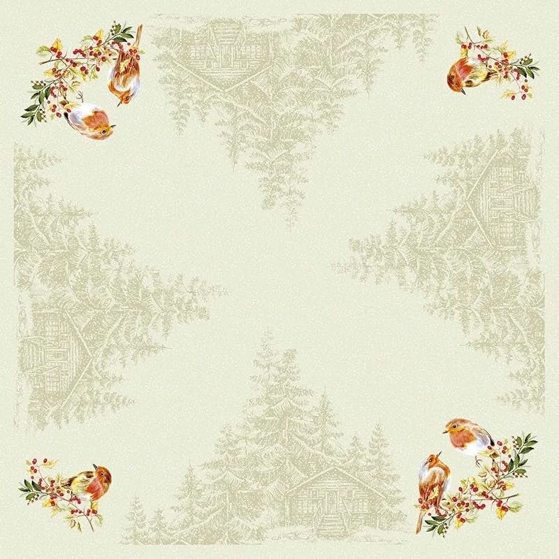 Marke: Mank GmbH Tischdecken aus Airlaid Mitteldecken 80 x 80 cm Mank Einmal Tischdecke für Gastronomie und Feiern 20 Stück Weihnachten Weihnachtstischdecke Pippa (Beige) — Küche & Haushalt