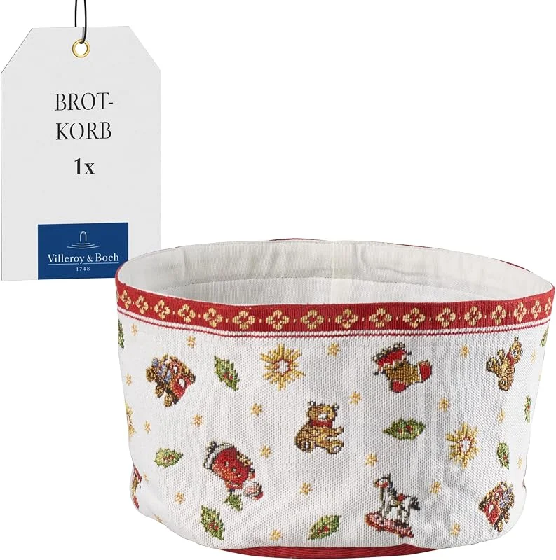 Villeroy & Boch - Toy's Delight Gobelin Brotkorb 24 cm Rot und Weiß — Küche & Haushalt