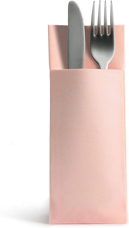 Marke: Alvotex Airlaid Besteckservietten 32x40cm 50, 1 - MELLOW ROSE (672) — Advent und Tisch