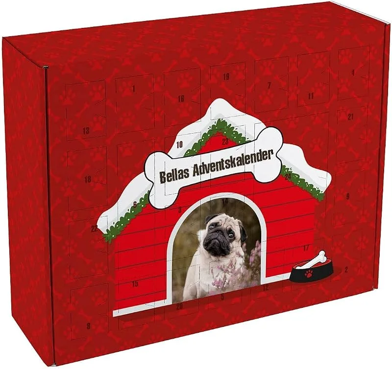 Besuche den Herz & Heim-Store Herz & Heim® Adventskalender für Hunde zum selbst Befüllen mit Foto Ihres kleinen Lieblings — Advent und Tisch