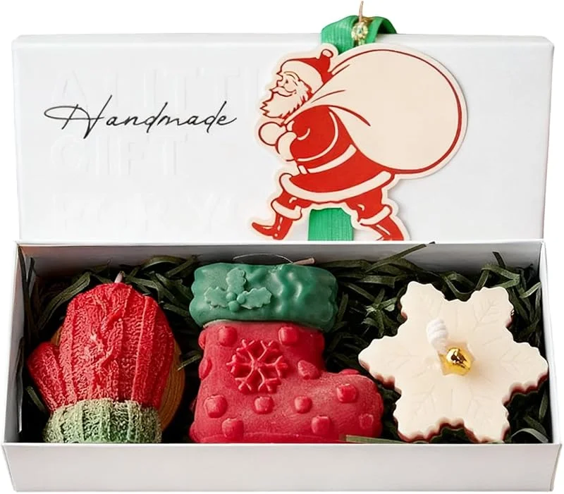 Marke: Generisch Weihnachtliche Duftkerzen Handgefertigtes Aromatherapie-Set aus Sojawachs — Kerzenlicht Abendessen