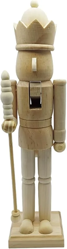 Marke: Gcroet 1 Stück unvollendeter Nussknacker, 38, 1 cm große, bemalbare Nussknacker-Figuren aus Holz für Jungen, Mädchen, Erwachsene, Weihnachtskunstprojekt, Ornamente, Dekoration — Weihnachtsdeko