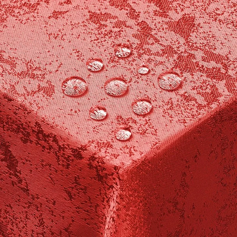 Besuche den DecoHomeTextil Heimtextilmanufaktur-Store Jacquard Tischdecke Granit Tischdecke Eckig Rot 130 x 160 cm Meliert mit Lotus Effekt Größe & Farbe wählbar — Küche & Haushalt