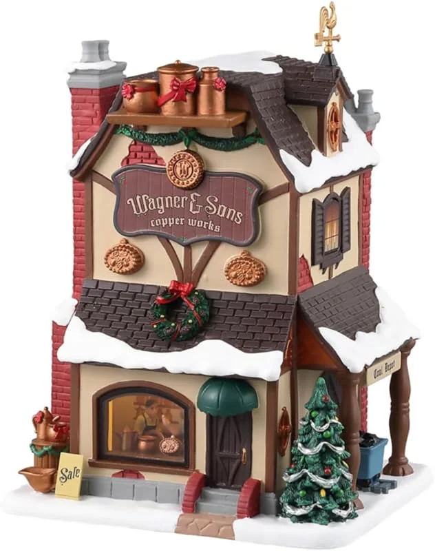 Marke: Lemax Lemax 35067 Caddington Village Lighted Building: Wagner & Sons Copper Works — Weihnachtsdeko