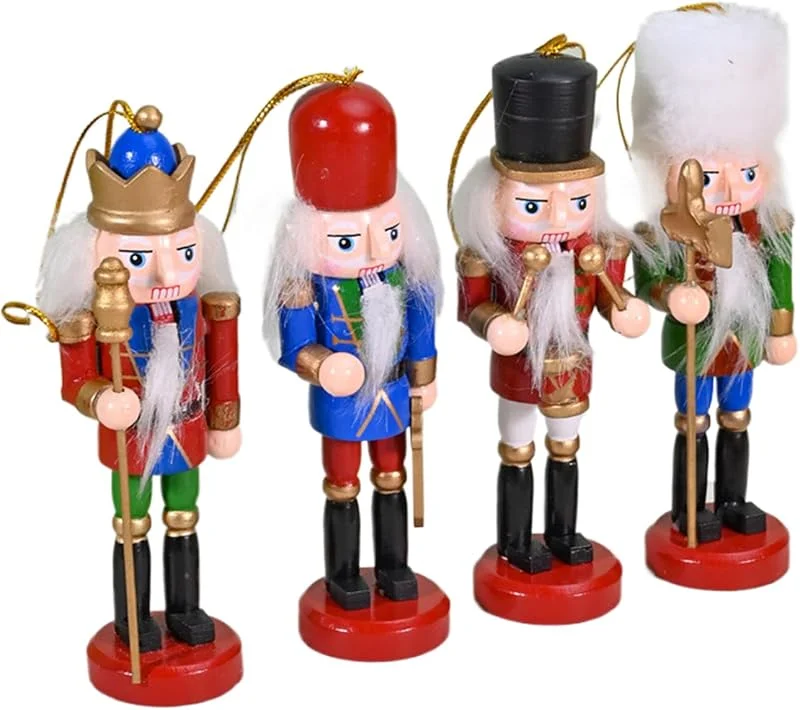 Marke: Generisch Nussknacker-Ornamente für Weihnachtsbaum, hängende Dekoration, Nussknacker-Figur, Ornament für Baum, für Balkon, Schlafzimmer, Eingang, Bücherregal, Wohnzimmer, Fenster — Weihnachtsdeko