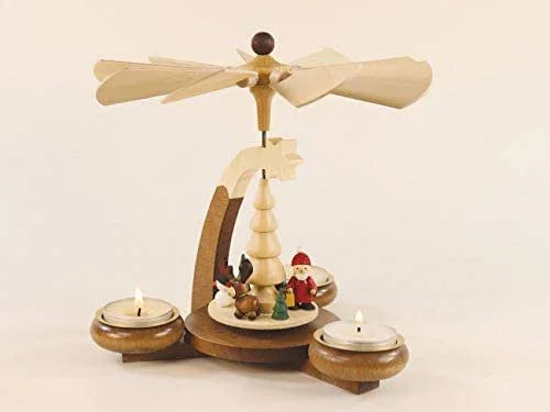 Marke: Kunsthandwerk Ullrich Design-Teelichtpyramide Weihnachtsfiguren HxB 19x19, 5cm NEU Weihnachtspyramide Tischdekoration Holzpyramide Tischpyramide Dekoration Weihnachten Wärmespiel Lichter Figur Holz Seiffen Erzgebirge Holz — Weihnachtsdeko