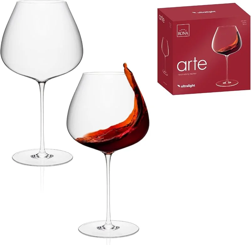 Besuche den RONA-Store RONA ARTE Burgundergläser, ultraleichte Rotweingläser 2er Set, je 880 ml — Wein und Festtafel