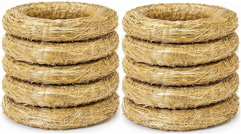 Besuche den SEPIR-Store Strohkranz, Strohrömer 25 cm – 10er Set, Natur Strohkränze Ø 25 cm x 4 cm, Kränze zum Basteln, Dekorieren & Selbermachen, Weihnachtskranz, Türkranz, Tischdeko, DIY Kranz — Weihnachtsdeko