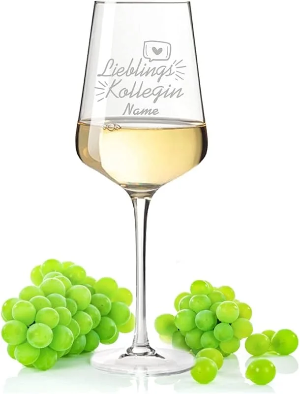 Besuche den GRAVURZEILE-Store GRAVURZEILE Weinglas mit Gravur - Lieblings Kollegin - Personalisiert mit Namen - Schönes Geschenk für die beste Arbeitskollegin - Geeignet für Rotwein & Weißwein — Wein und Festtafel