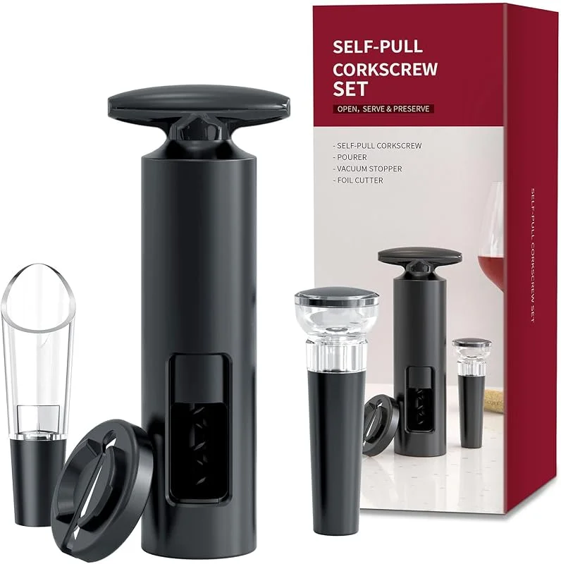 Marke: EBUYFIRE 4-in-1 Wein korkenzieher flaschenöffner deckelöffner für schraubgläser weinflaschenöffner set wine opener folienschneider korken weinöffner für geschenk christmas partys — Wein und Festtafel